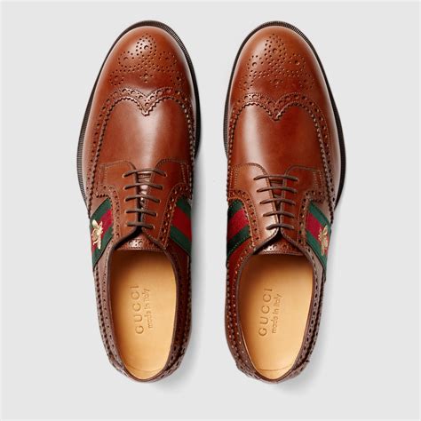 brogue leather lace up shoes gucci|Men's lace.